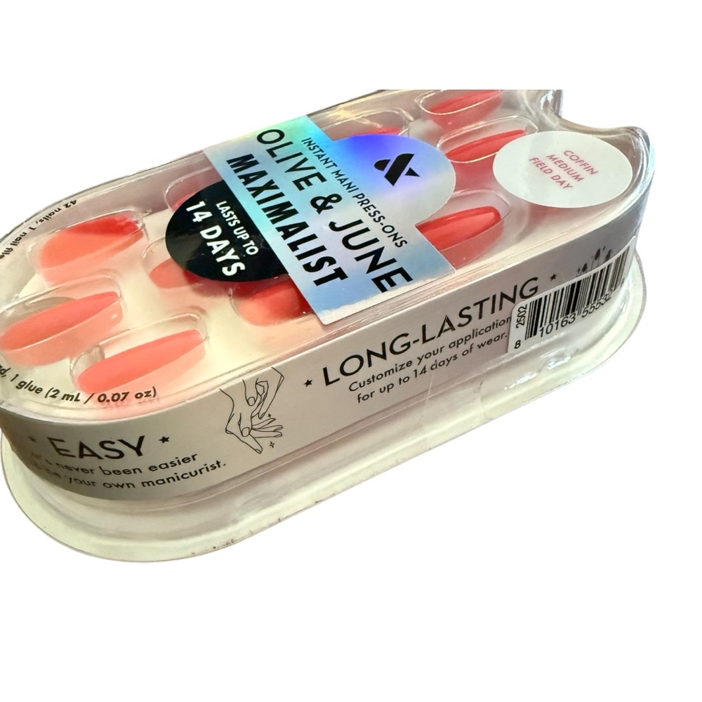 Olive & June Instant Mani Press-On Nails Coffin Medium Field Day NWT - Picture 5 of 6